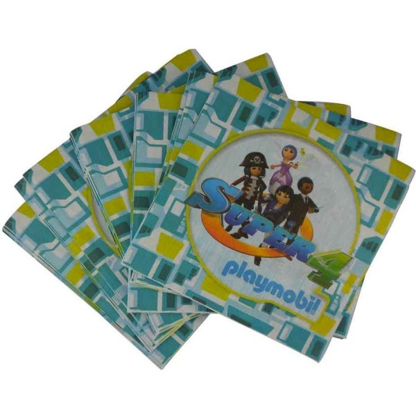 20 Serviettes Super 4 Playmobil