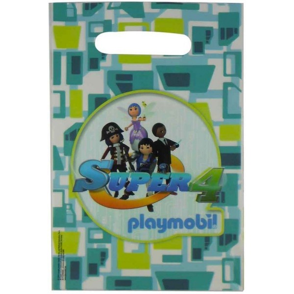 6 Pochettes Cadeaux Super 4 Playmobil