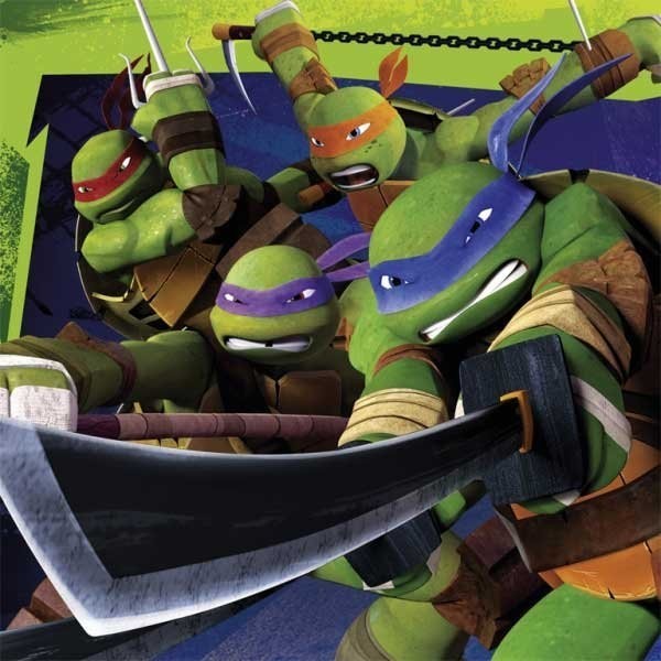 20 Serviettes Les Tortues Ninja pour anniversaire des garçons