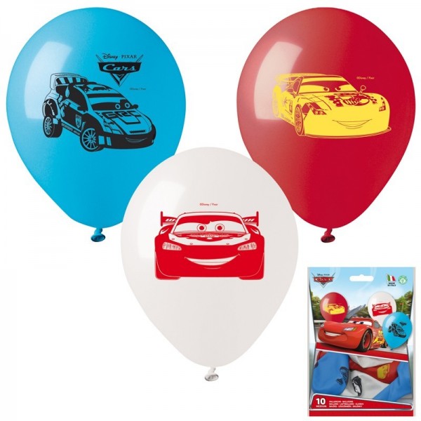 10 ballons à gonfler Cars