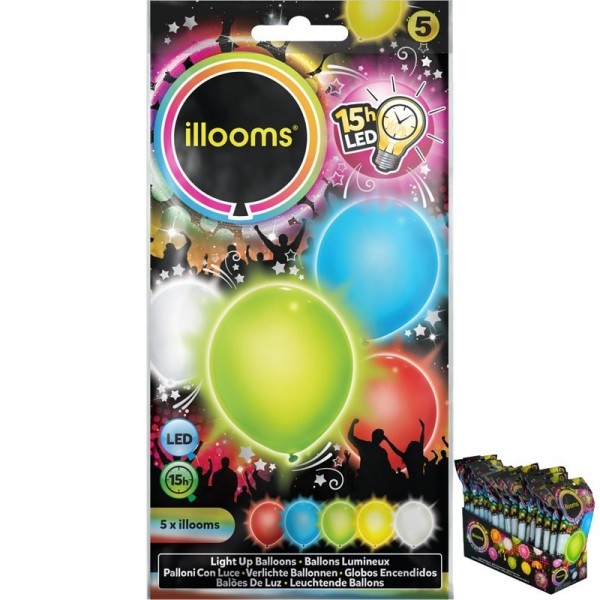 5 Ballons LED Multicolores