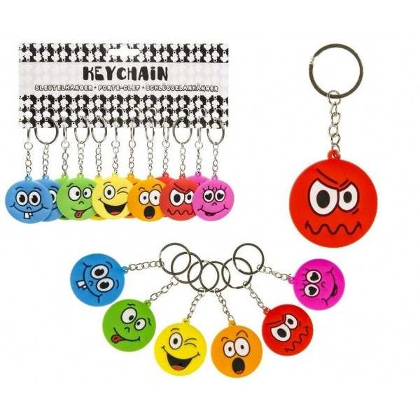 Acheter Femmes mode bijoux Emoji visage Expression porte-clés