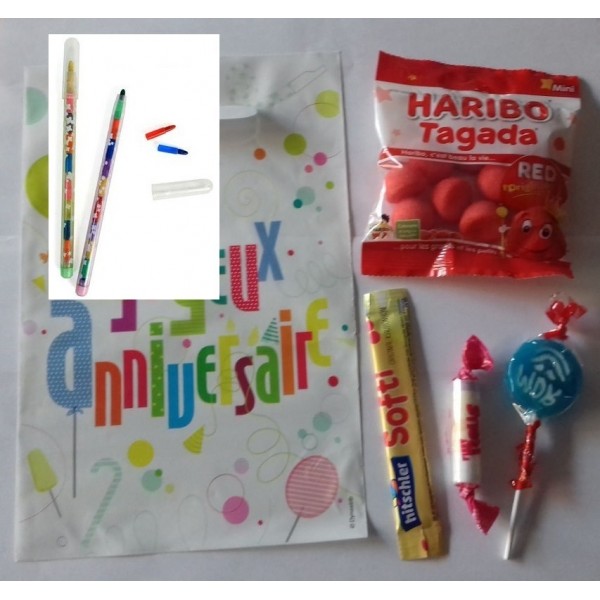 Sachet de fête avec une surprise Crayon pousse mine